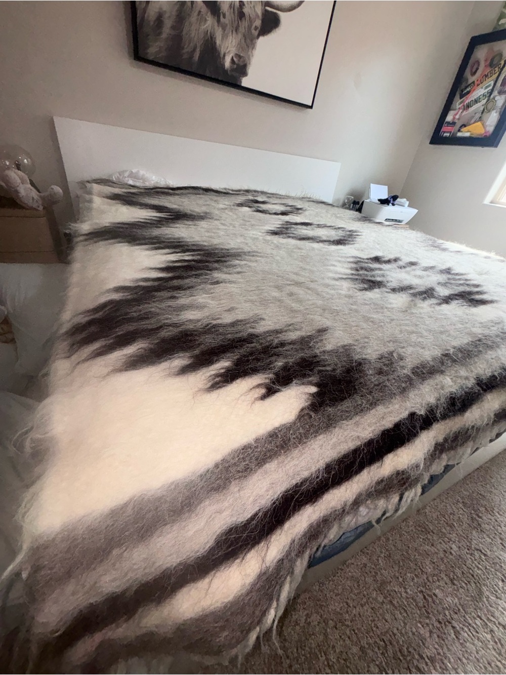 Wool southwestern blanket or rug.